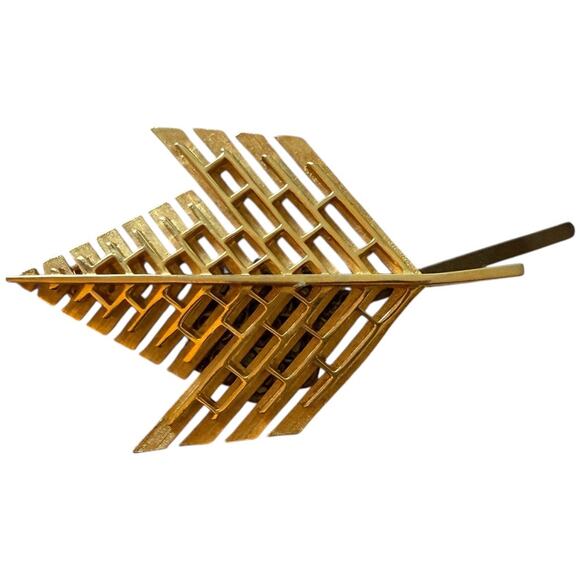 Gold Geometric Moden Hair Pin Art Deco Hair Accessory Clip Bridal Hairpin - Picture 5 of 7